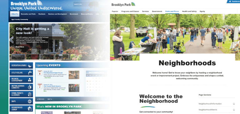 Before and after of website