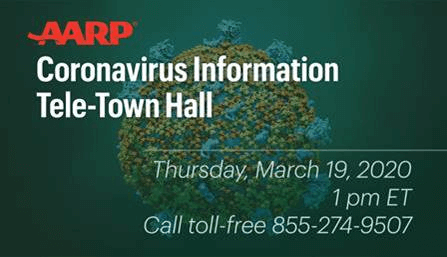march nineteenth coronavirus information tele town hall will be held at one p m