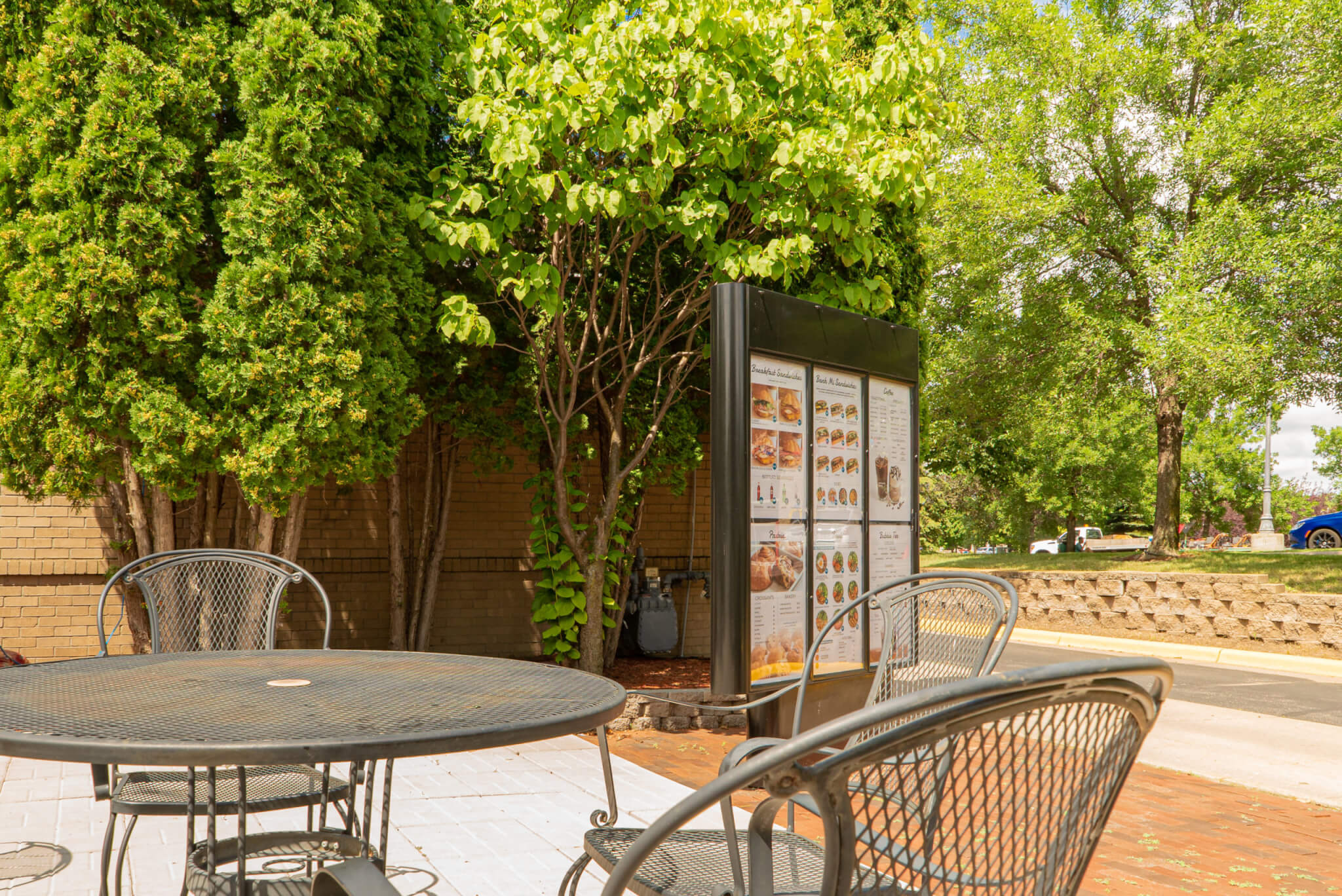 outdoor seating at a restaurant