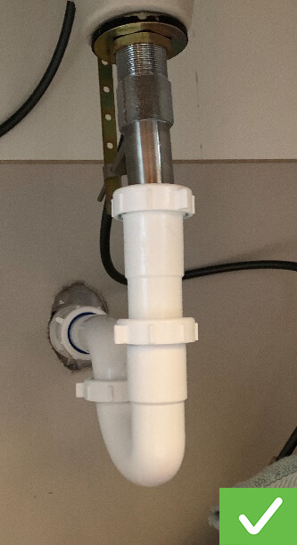 This fixture is correctly installed with no leaks.