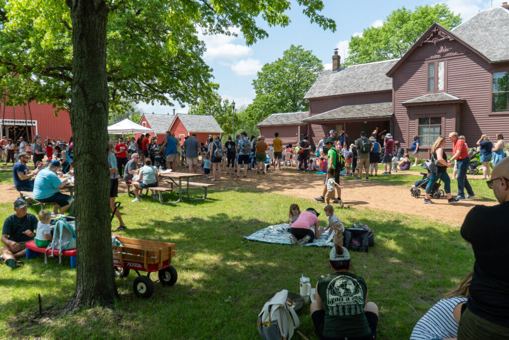 Photo of a group of people at Historic Eidem Farm in Brooklyn Park