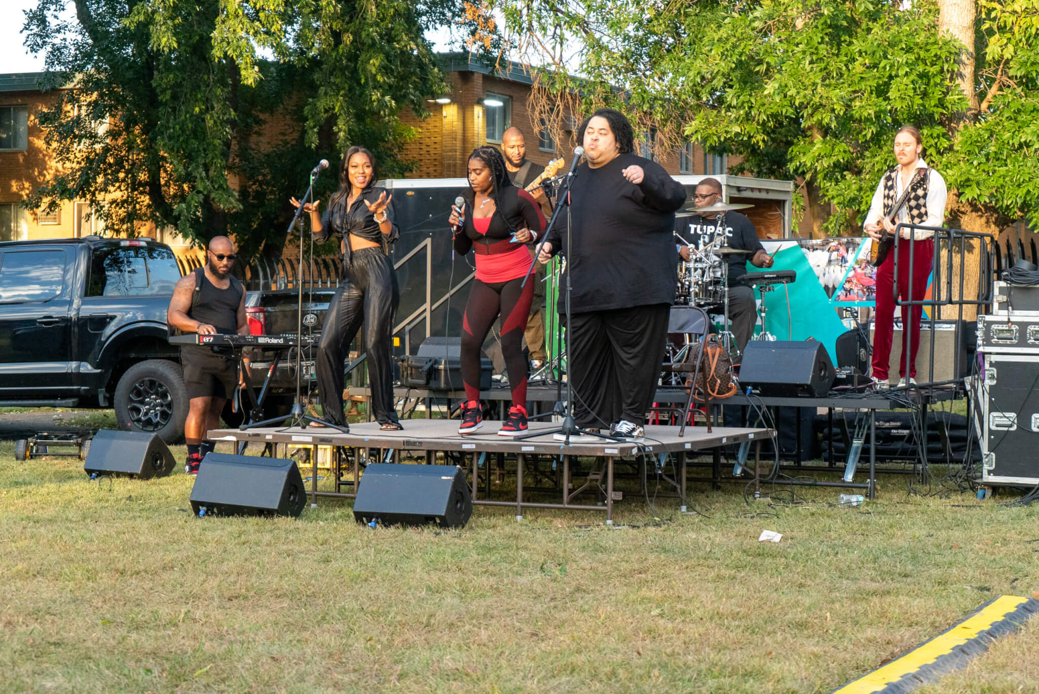 Musicians performing a concert